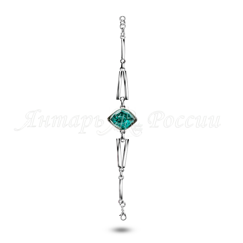 Браслет Бернит, посеребрение