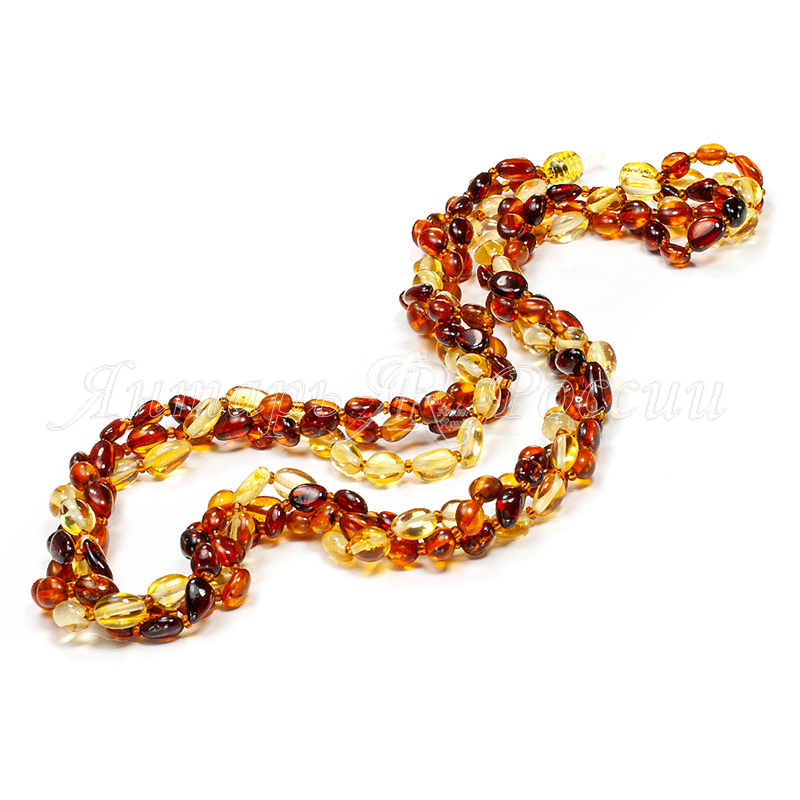 Бусы янтарь