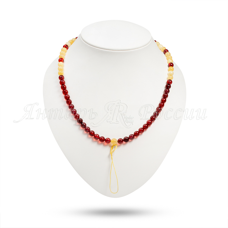 Бусы под кулон красные Янтарь