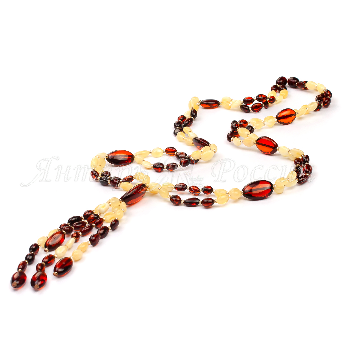 Бусы янтарные