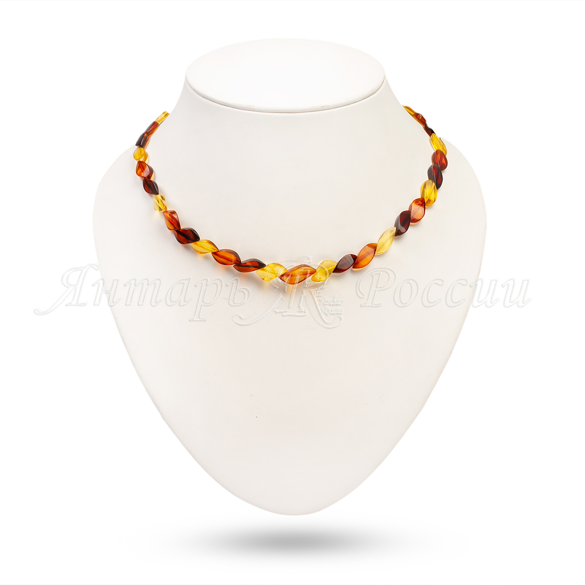 Бусы янтарь