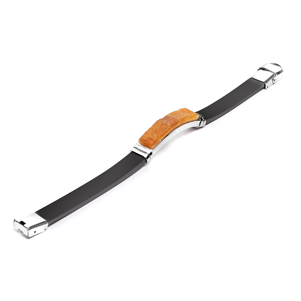 Браслет Каучук дичка  Янтарь Браслет Каучук дичка  Янтарь