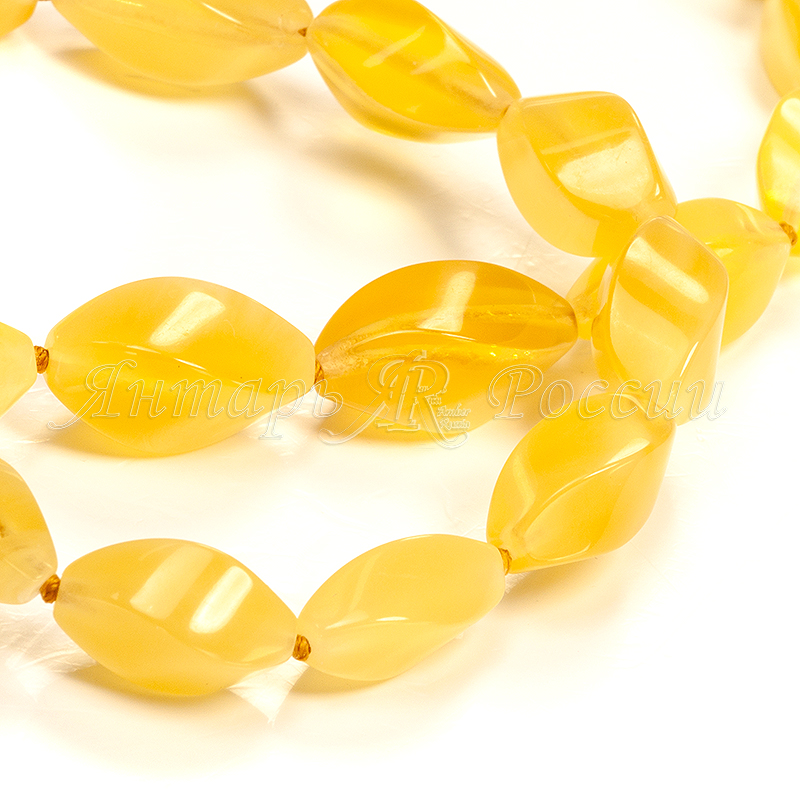 Бусы янтарь