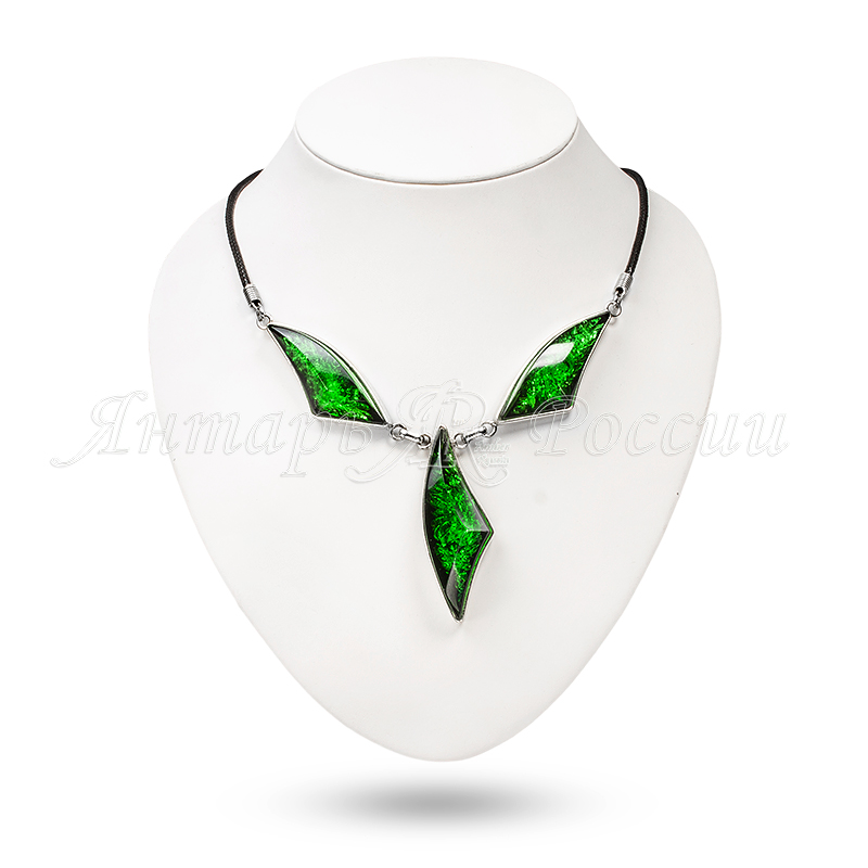 Колье Бернит, посеребрение